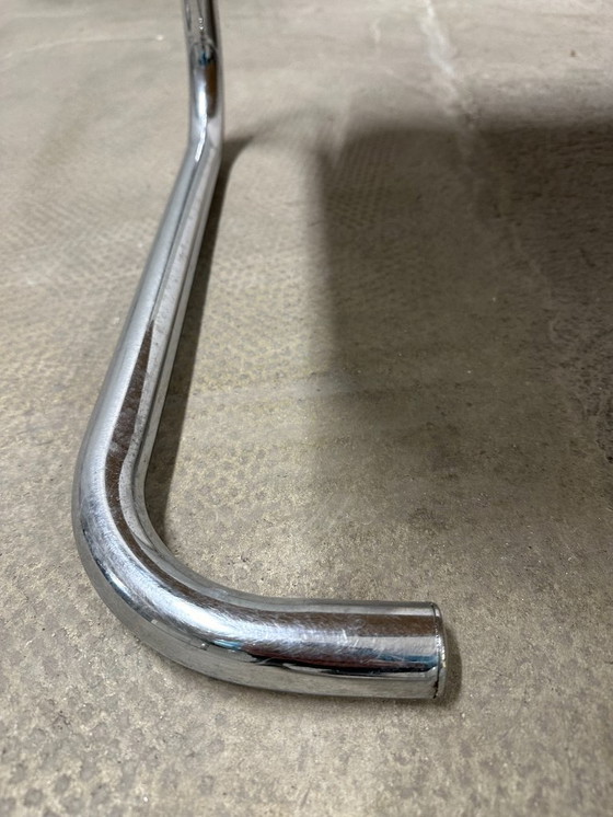 Image 1 of Set of 4 nesting coffee tables from the 70s in metal and solid oak