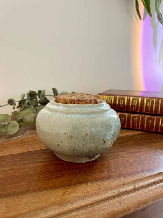 Pot vintage en grès émaillé irisé – Cache pots (photo 2 of 3)