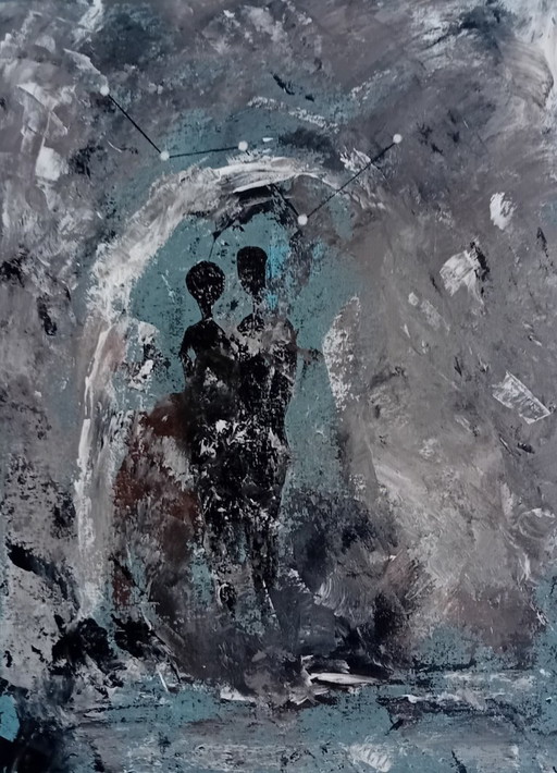 Abstract painting (under the starry sky)