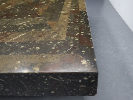 Image 1 of Vintage coffee table Laauser Natural stone fossil