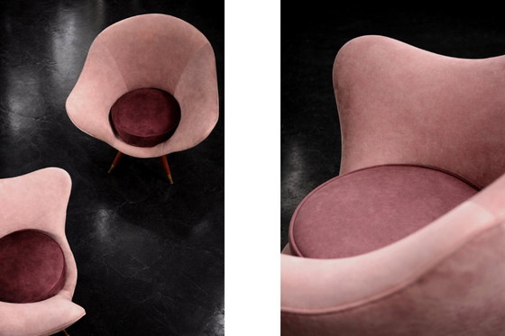 Image 1 of Vintage Mid-Century Space Age Velours Loungeset van Paged, 1972, set van 3