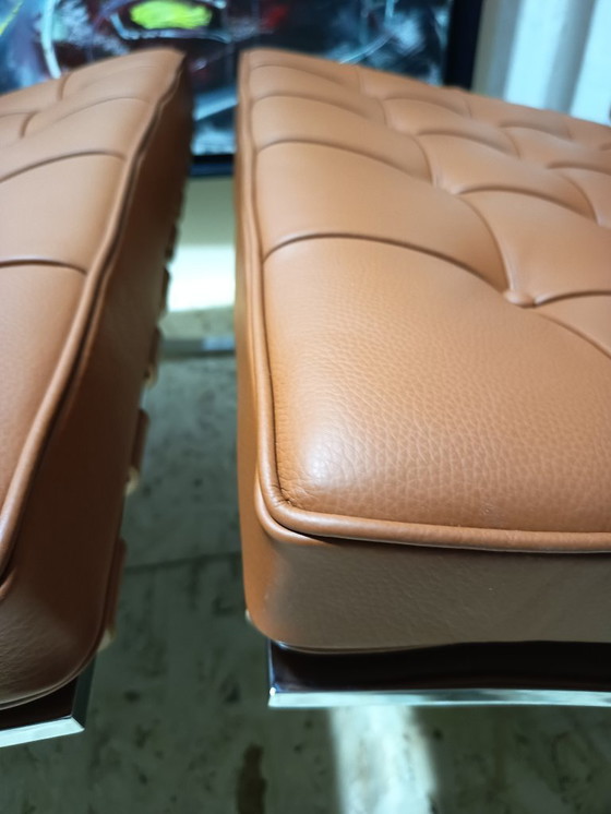 Image 1 of Sillones KNOLL Studio Barcelona (NUEVA Serie 2026) en piel natural (color coñac)