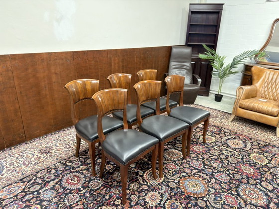 Ensemble de Chaises Anglaises Classiques Chaises de salle à manger – Leather (photo 2 of 12)