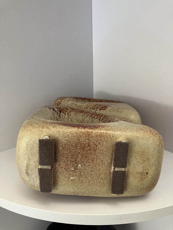 Image 1 of Bertoncello Rigon iconic italian mid century ceramic vase with holes