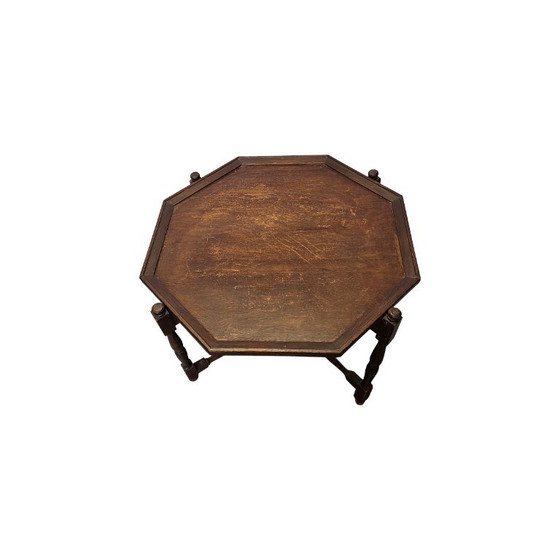 Table d'appoint pliante anglaise ancienne, datant d'environ 1900. – Tables d'appoint, Wood (photo 4 of 5)