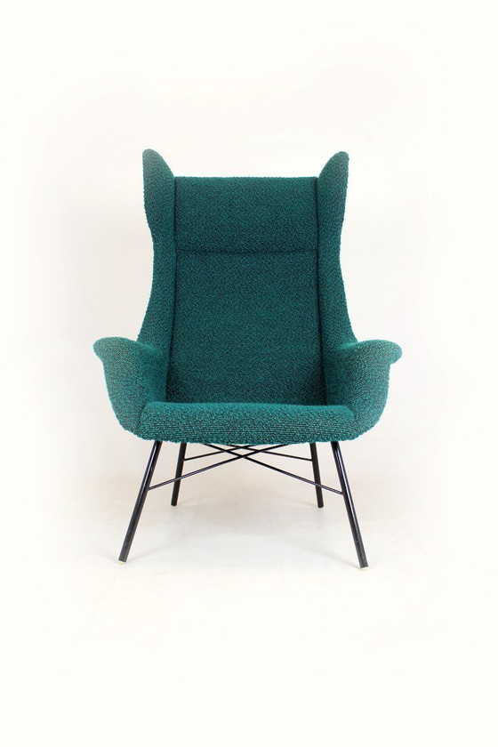 Image 1 of Wingback Lounge Chair van Miroslav Navrátil, Tsjecho-Slowakije, jaren 60