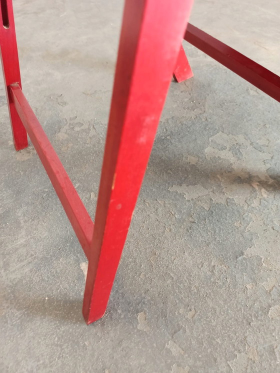 Image 1 of 2 x vintage rode houten klapstoelen