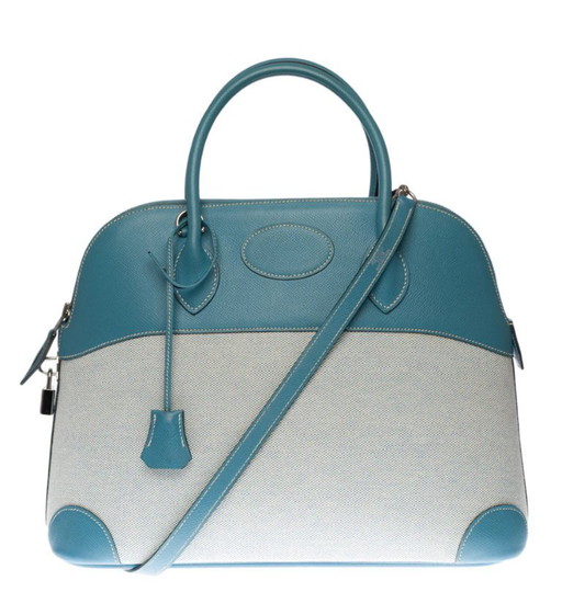 Borsa HERMES Bolide en Toile Bleu - 100015