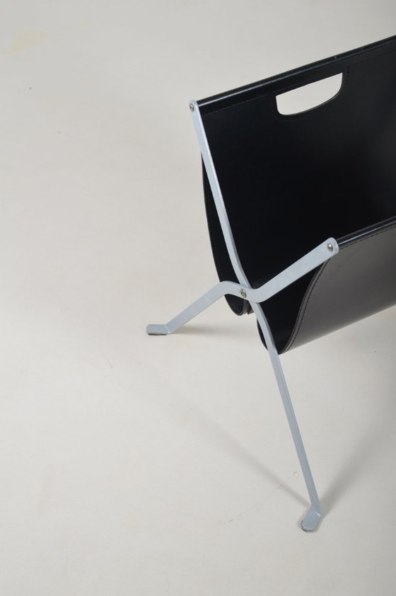 Image 1 of Portariviste pieghevole italiano in pelle di sella, anni '70