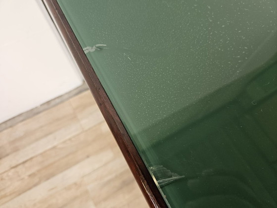 Image 1 of Art Decò bureau in exotisch hout, glas en messing