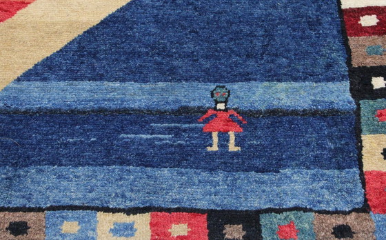 Image 1 of Original Persian carpet Gabbeh Ghashghai oriental carpet 162 cm x 114 cm old natural