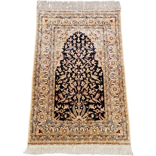 Tapis Hereke Ancien en Soie Signé | Tapis Turc Noué Main | Collection | 117×79 cm – vloerkleden en tapijten, Silk