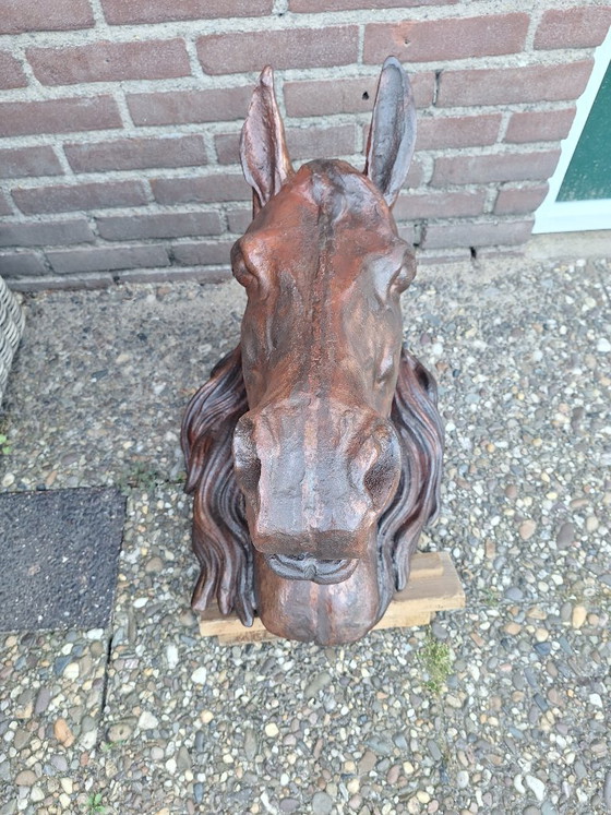 Image 1 of Antique Cast Iron Horse Head