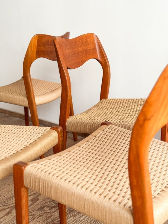 Image 1 of Niels O. Møller Modell 71 Esszimmerstuhl, 8er-Set für J.L. Mollers, 1951