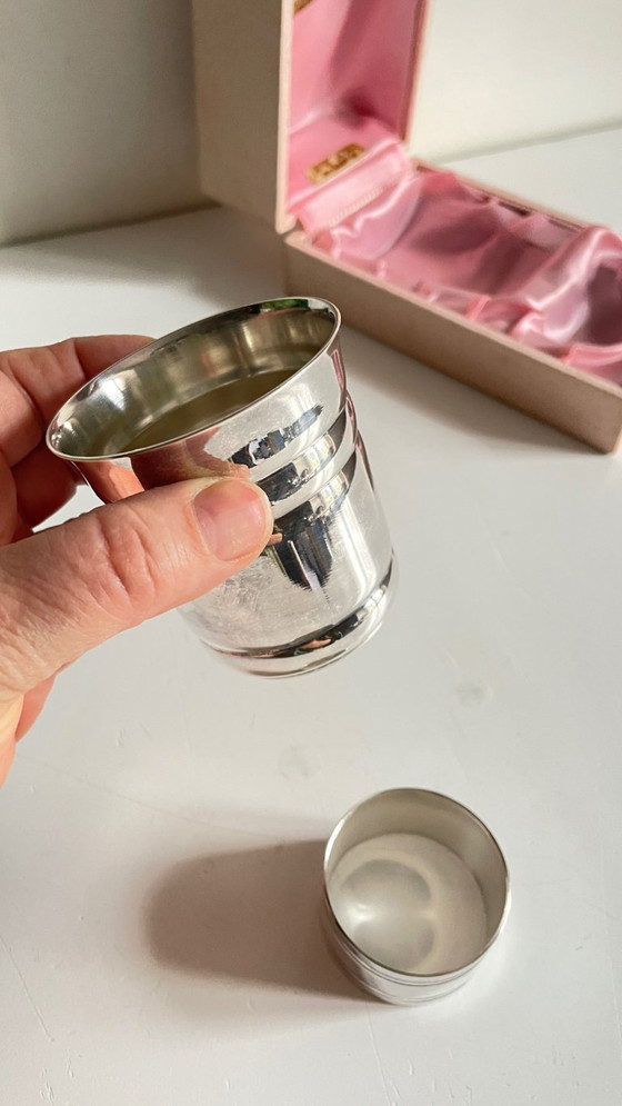 Image 1 of Silver-plated glass and napkin ring by UDNER