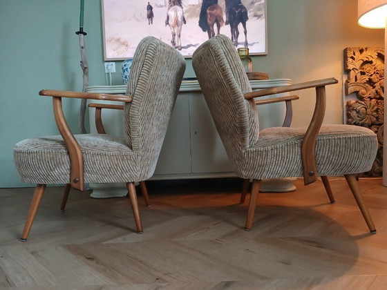 Image 1 of Set of 2 vintage cocktail club armchairs from Germany, 1960s