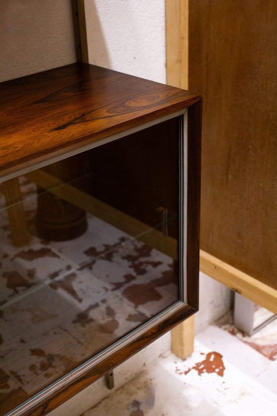 1960s Modular Rosewood Tetex Wall System – Wall cabinet, Metal (photo 4 of 8)