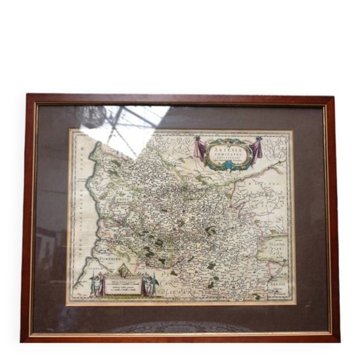 Kupferstich – alte Karte. Niederländisch, 18. Jahrhundert. – decoratieve objecten, Wood