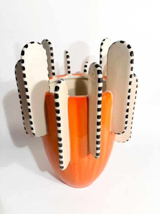 Venetian Ceramic Cactus-shaped Vase (photo 4 of 9)