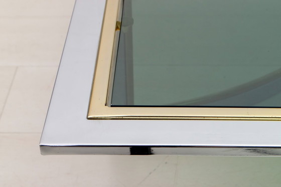 Image 1 of Mesa de centro Romeo Rega, cromo y latón, Italia, años 70