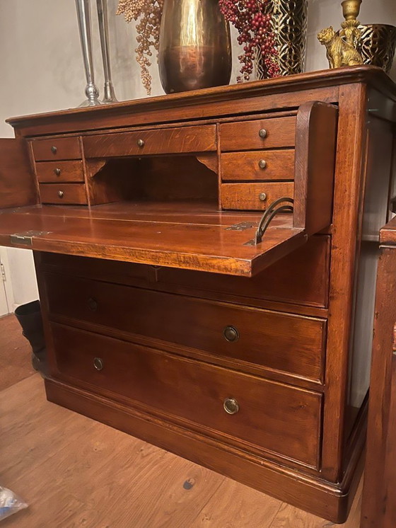Image 1 of Eichholtz Kommode mit Schreibtischschublade, Eichensekretär, 114 cm breit x 103 cm hoch