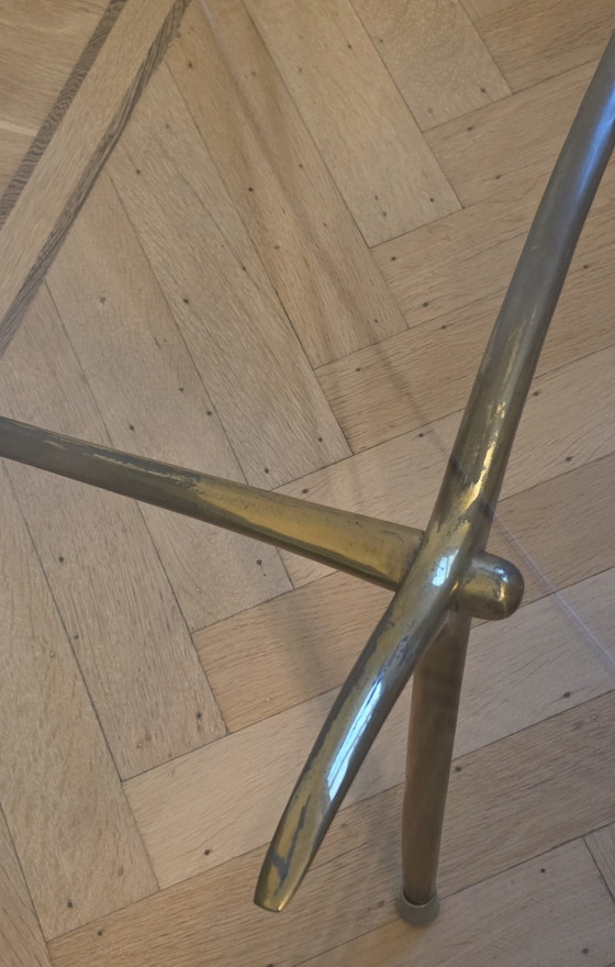 Kouloufi salontafel | Mid-century gepolijst messing en dik glas – Brass (photo 4 of 8)