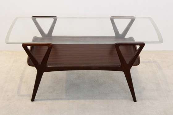 Scandinavische Teak Salontafel met Glazen blad, Koffietafelboeken, Scandinavian (foto 2 van 10)