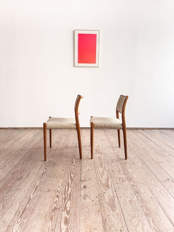 Image 1 of Niels O. Møller Modell 80, Polsterstuhl für J.L. Mollers, 2er-Set