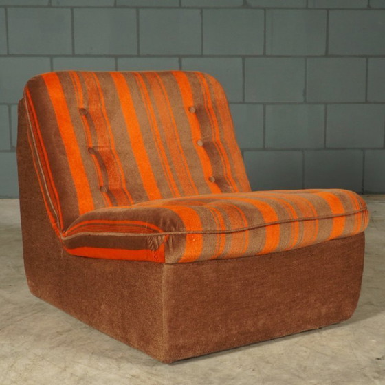 Image 1 of Midcentury modulaire zithoek/zitgroep – velours – jaren 70