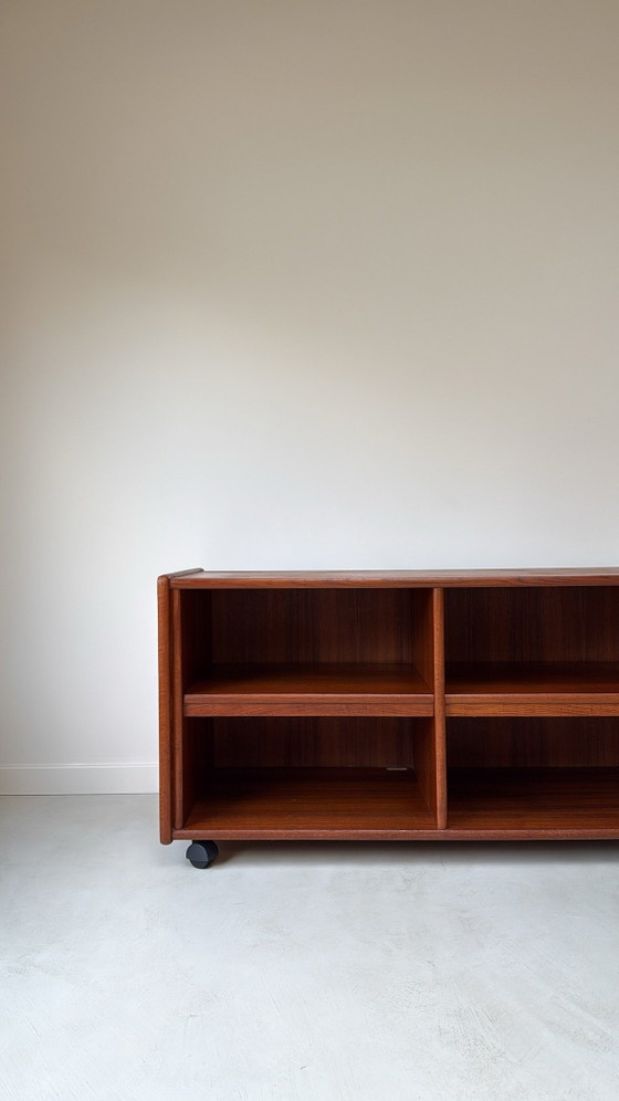 Vintage teak wooden cabinet / TV sideboard / audio furniture, Brown (photo 2 of 9)