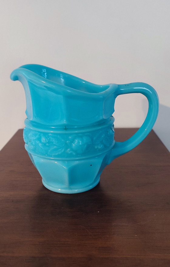 Image 1 of Vintage opaline glass pitcher/creamer