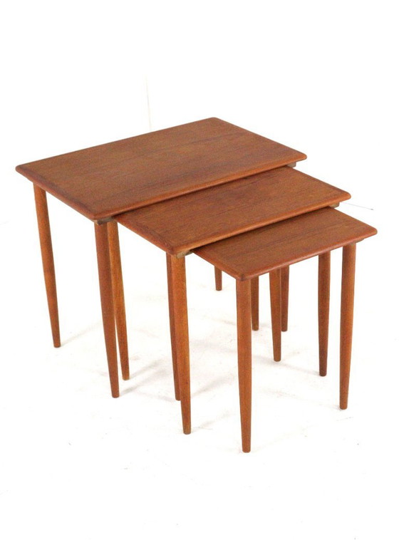 Image 1 of Set of nesting tables side tables Danish vintage