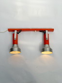 Lampada da parete vintage Oranje, design tedesco, doppio faretto | Anni '70