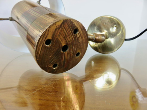 Image 1 of Dänische Wandleuchte aus massivem Messing, Jo Hammerborg, 1970