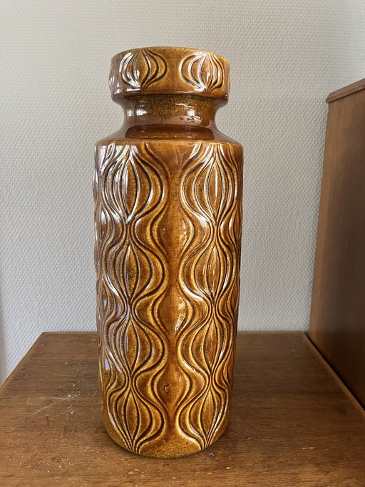 Vase de sol vintage d'Allemagne de l'Ouest à motif d'oignon