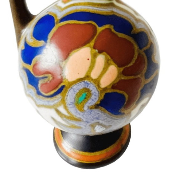 Image 1 of Brocca in miniatura Art Nouveau Anger 908L Gouda Plateel Zuid Olanda anni '20