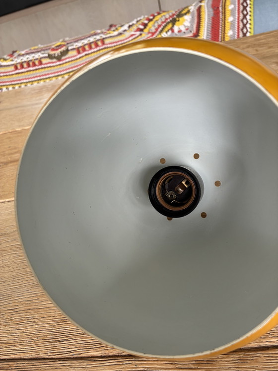 Image 1 of Vintage Spaceage Kugel pendant lamp, Seventies, in ochre yellow