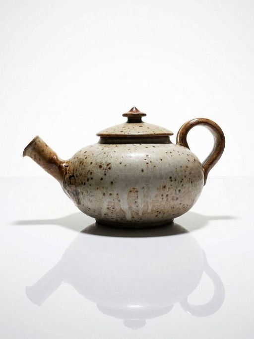 Jean-Pierre Prud'homme La Borne geglazuurde steengoed theepot, jaren 70-80