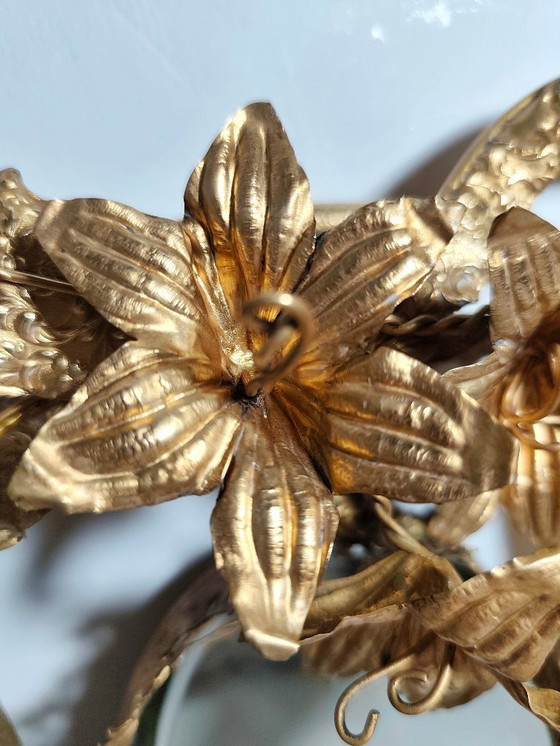 Image 1 of Oval Brass Mirror. Spain, 1940s.