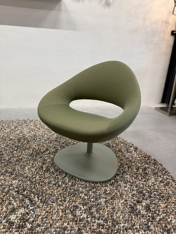 Image 1 of Artifort Shark Drehstuhl Grüner Stoff