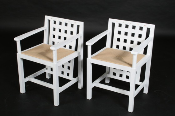 6 Stoelen, Reproductie, Candida Cottage Chair, Charles Rennie Mackintosh, Nieuw – Fauteuils, Wood, Textile (photo 2 of 5)