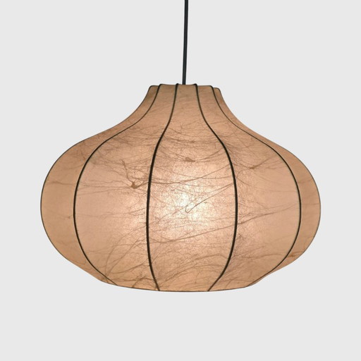 Vintage Cocoon Pendelleuchte von Goldkant – Deutschland 1970er – 42 cm – E27 – Space Age Lampe