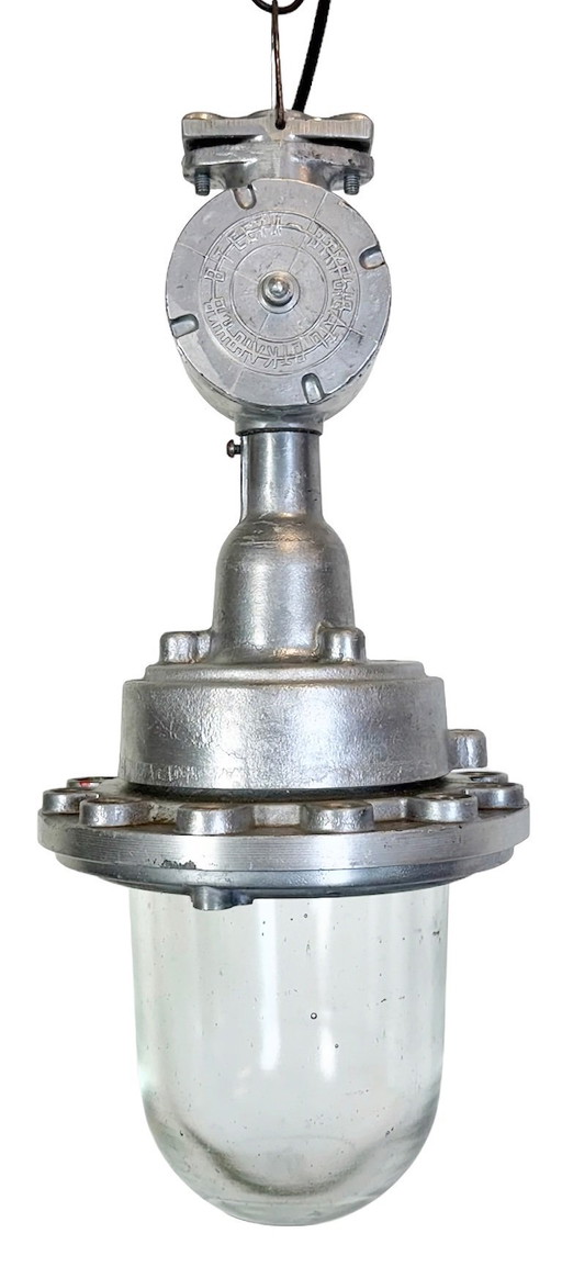 Industrielle Pendelleuchte aus einer sowjetischen Aluminiumfabrik, 1960er Jahre