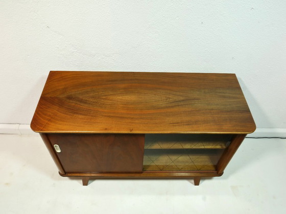 Image 1 of Vintage 1960s sideboard, mid-century TV cabinet, display cabinet with lighting, Germany