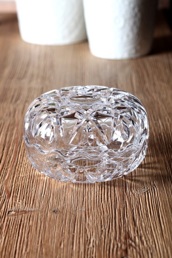 Image 1 of Porta caramelle in cristallo al piombo di metà secolo: bomboniera Courtenay Royal Rock