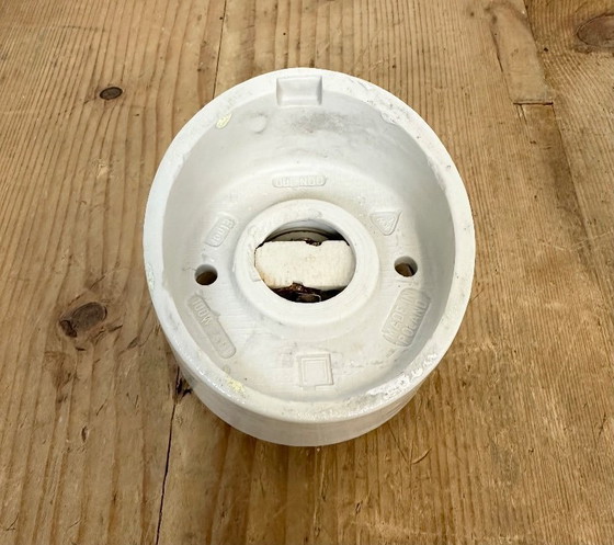 Image 1 of Applique murale vintage en porcelaine blanche, années 1970