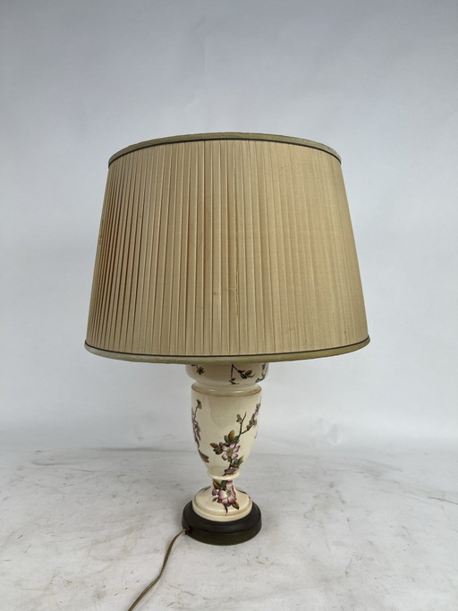 Vintage table lamp with floral motif 20th century
