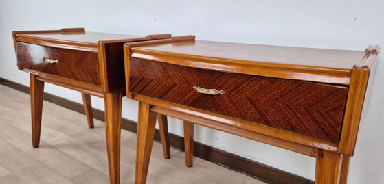 Image 1 of Minimalistische Art Deco nachtkastjes