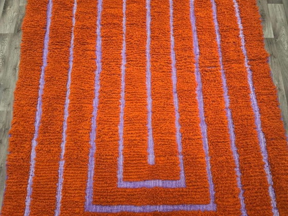 Image 1 of Alfombra marroquí de lana hecha a mano para salón, 150/250 cm.