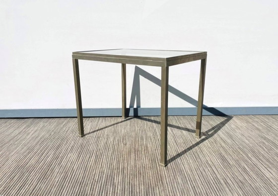 Image 1 of Table basse acier brossé. Vintage 70s